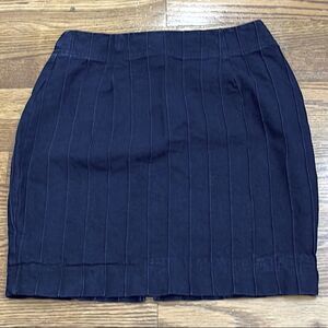 Jan Barboglio Denim Pintuck Skirt